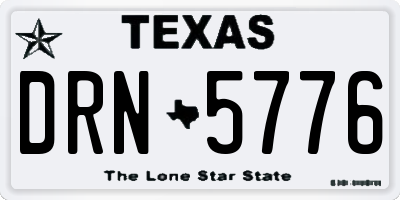 TX license plate DRN5776
