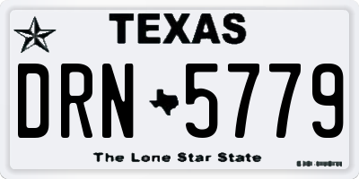 TX license plate DRN5779