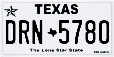 TX license plate DRN5780