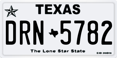 TX license plate DRN5782