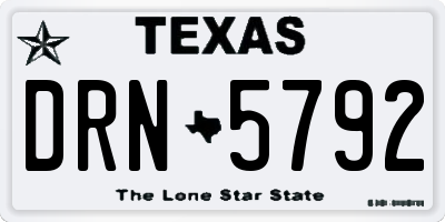 TX license plate DRN5792