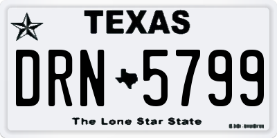 TX license plate DRN5799