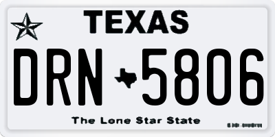 TX license plate DRN5806