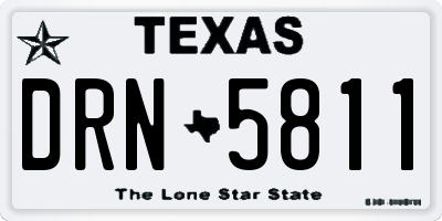 TX license plate DRN5811