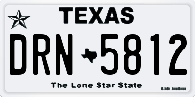 TX license plate DRN5812