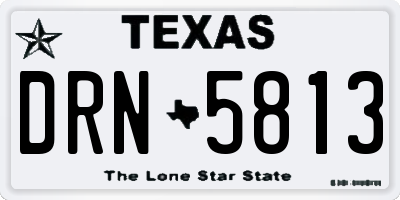 TX license plate DRN5813