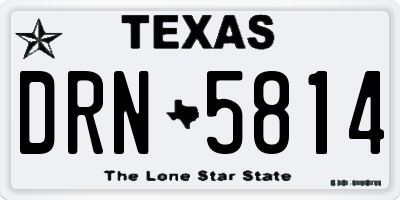 TX license plate DRN5814