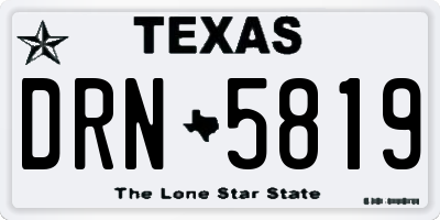TX license plate DRN5819