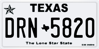 TX license plate DRN5820