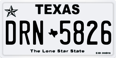 TX license plate DRN5826