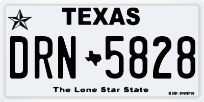 TX license plate DRN5828
