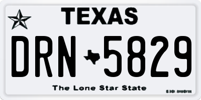 TX license plate DRN5829