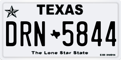 TX license plate DRN5844