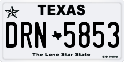 TX license plate DRN5853