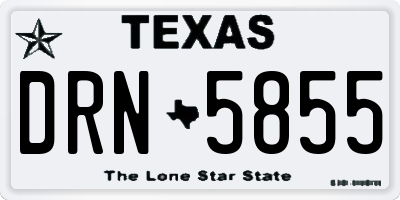 TX license plate DRN5855