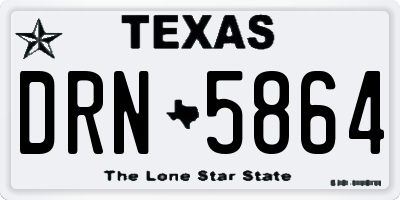 TX license plate DRN5864