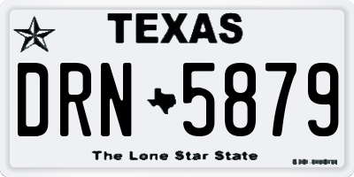 TX license plate DRN5879