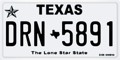 TX license plate DRN5891