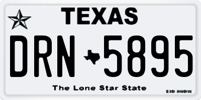 TX license plate DRN5895