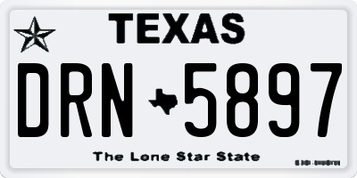 TX license plate DRN5897