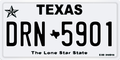 TX license plate DRN5901