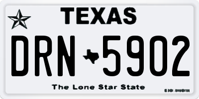 TX license plate DRN5902