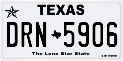 TX license plate DRN5906