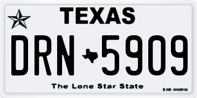 TX license plate DRN5909