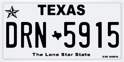 TX license plate DRN5915