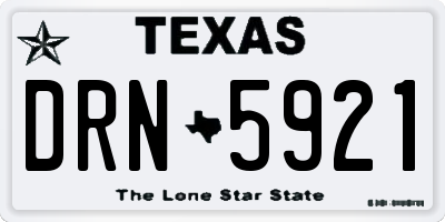 TX license plate DRN5921