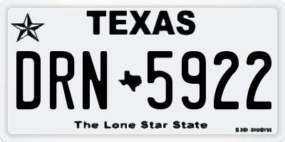 TX license plate DRN5922
