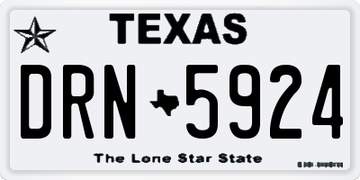 TX license plate DRN5924