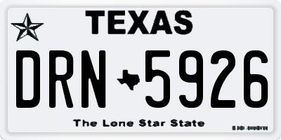 TX license plate DRN5926