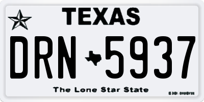 TX license plate DRN5937