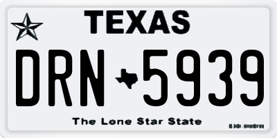 TX license plate DRN5939