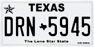 TX license plate DRN5945