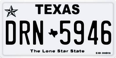 TX license plate DRN5946