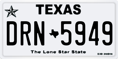 TX license plate DRN5949
