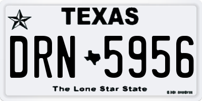 TX license plate DRN5956