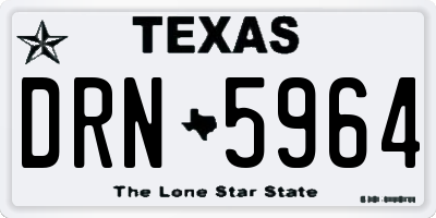 TX license plate DRN5964