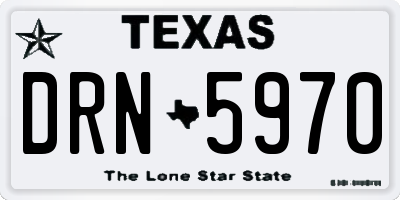 TX license plate DRN5970