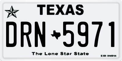 TX license plate DRN5971