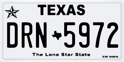TX license plate DRN5972