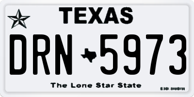 TX license plate DRN5973