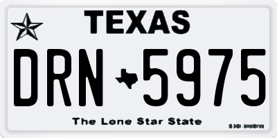 TX license plate DRN5975