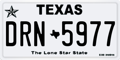 TX license plate DRN5977