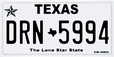 TX license plate DRN5994