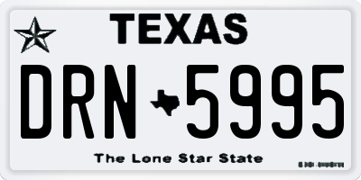 TX license plate DRN5995