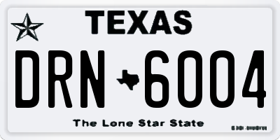 TX license plate DRN6004