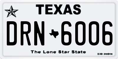 TX license plate DRN6006